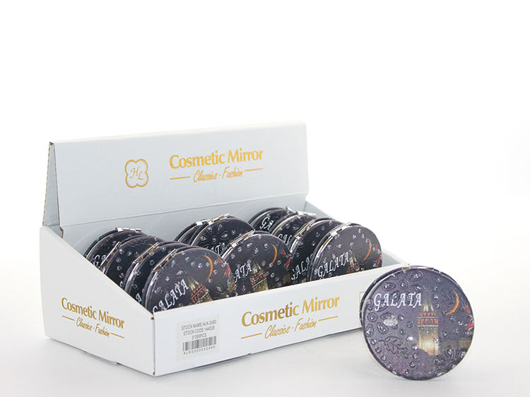 Taşlı İstanbul Tasarımı El Aynası İnce Model 22