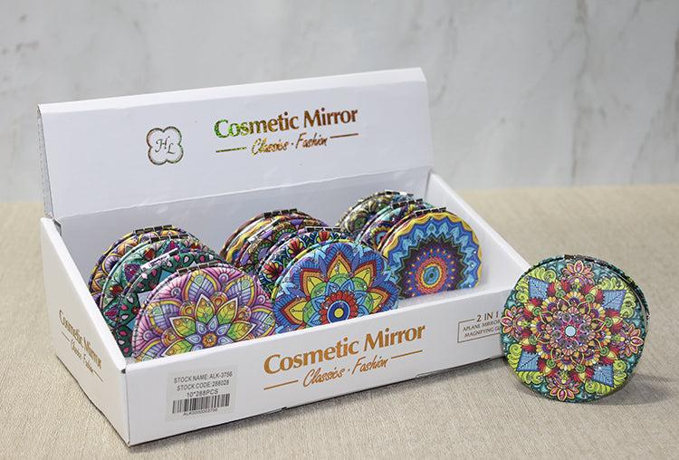 Taşlı El Aynası Yuvarlak İnce Model 4