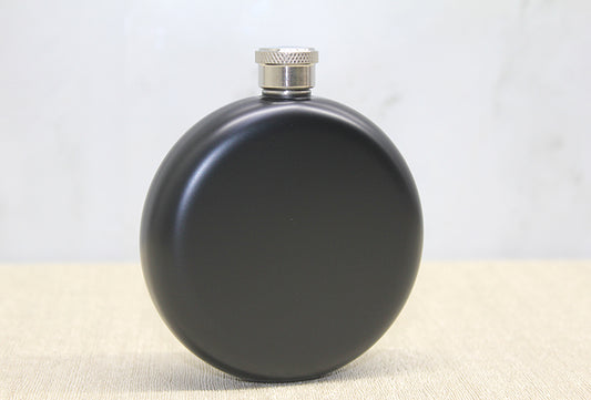 Yuvarlak Tekli Matara 5 Oz Siyah