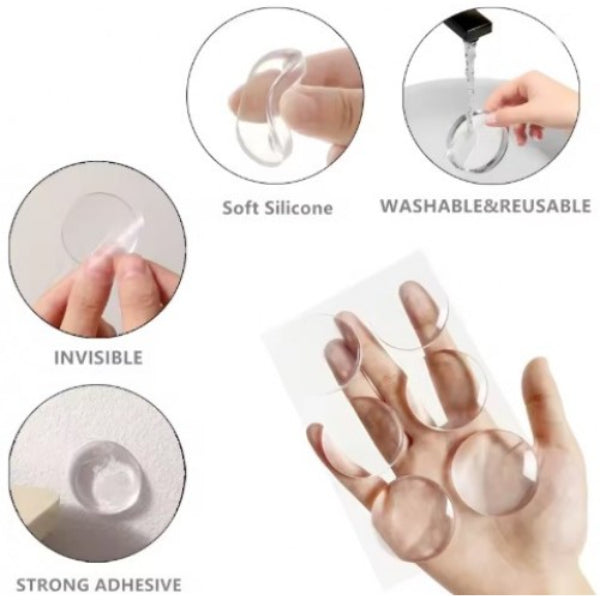 Şeffaf Silikon Mobilya ve Kapı Durdurucu Darbe Pedi 6'lı Set
