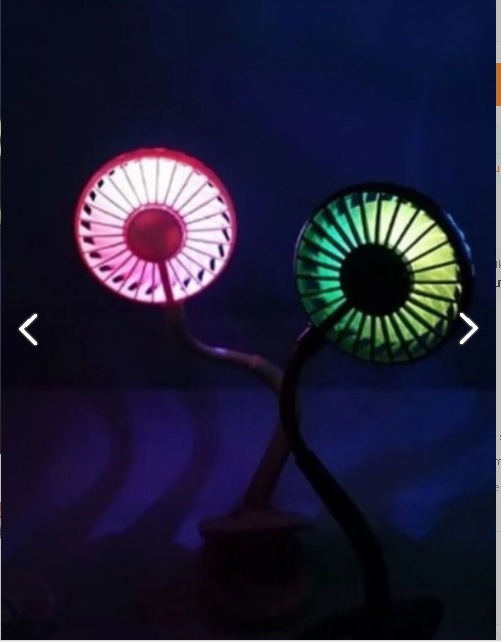 Ayarlanabilir Kıskaçlı Masa Üstü Mini Vantilatör