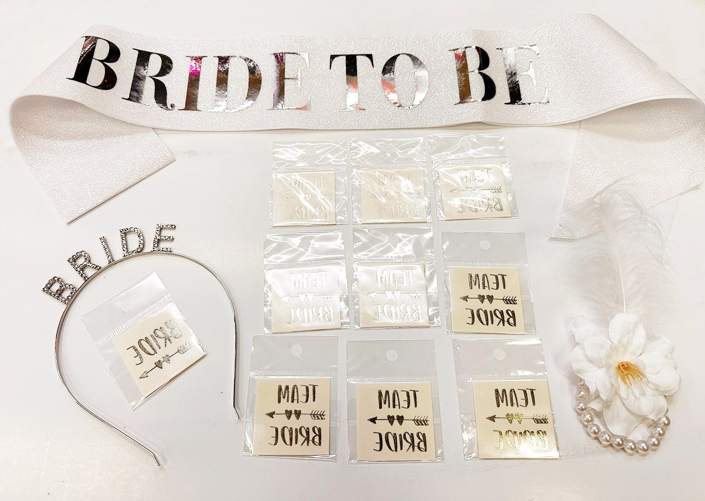 Gümüş Renk Bride Partisi Seti 13 Parça