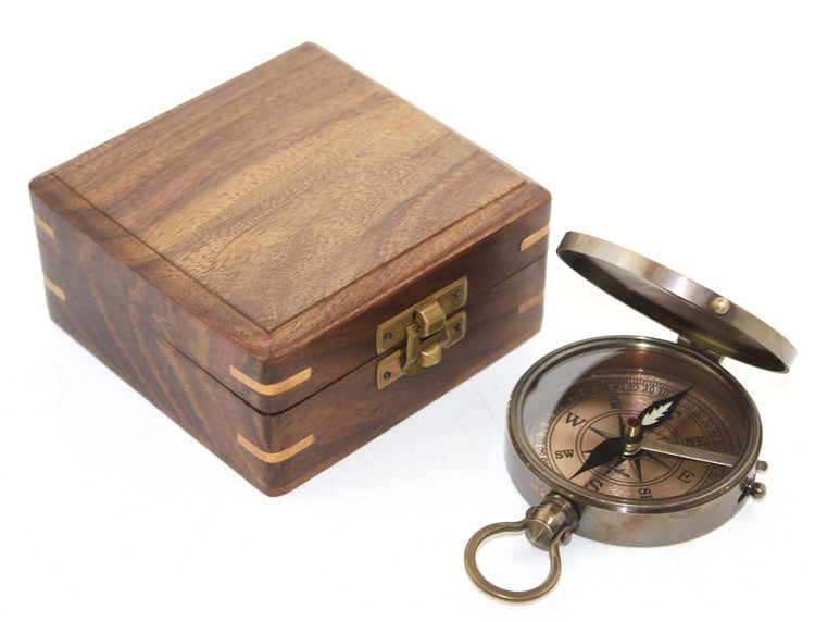 Ahşap Kutulu Pusula Model 5