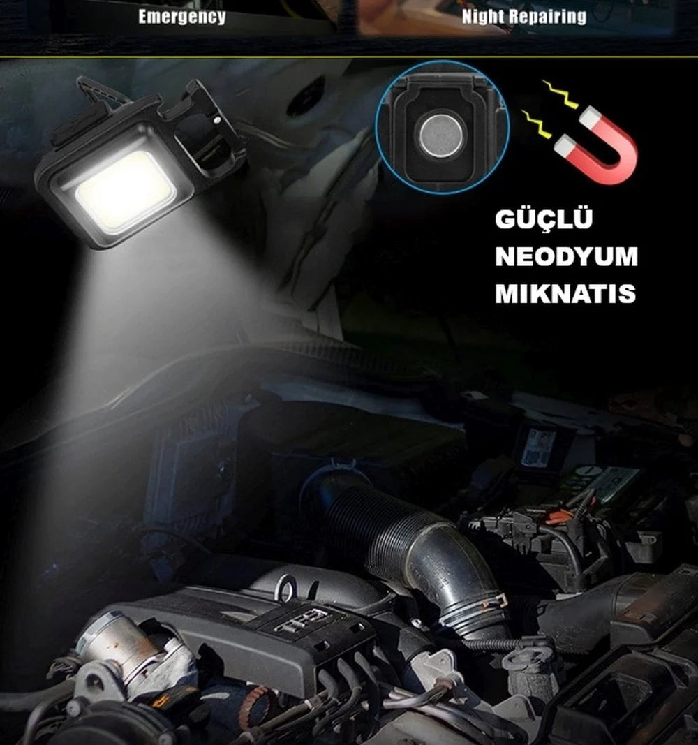 Flash Özellikli 4 Modlu Anahtarlık El Feneri