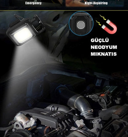 Flash Özellikli 4 Modlu Anahtarlık El Feneri