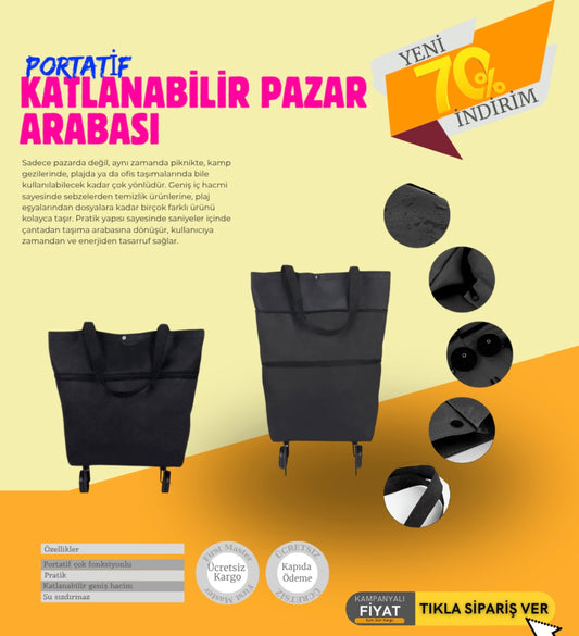 KATLANABİLİR PAZAR ARABASI