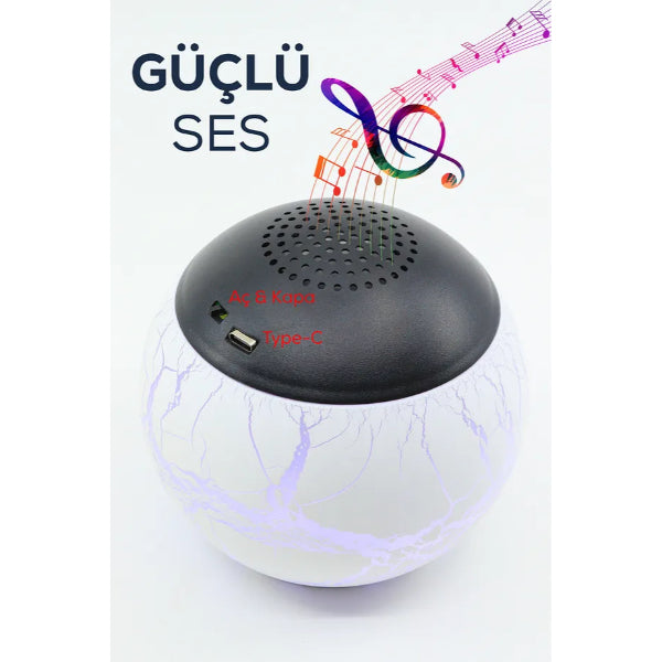 Bluetooth Özellikli Desenli Projektör Gece Lambası