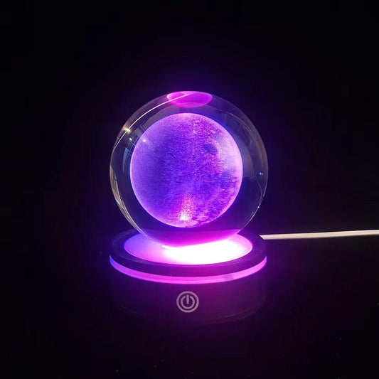 USB'li Dolunay Tasarımlı Dönen Cam Küre