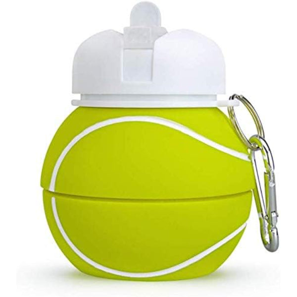 Tenis Topu Tasarımlı Akordiyon Su Şişesi