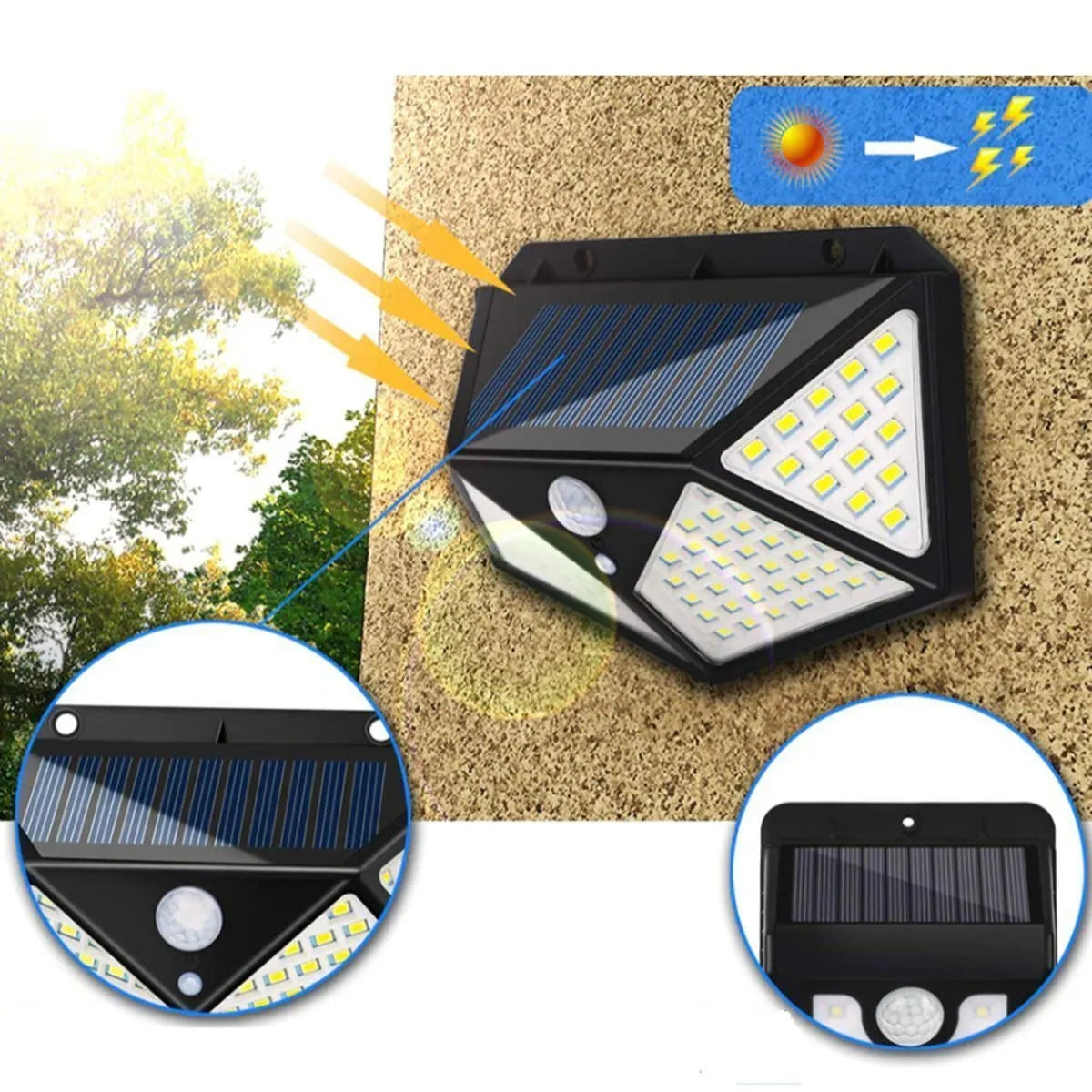 100 LED SOLAR BAHÇE LAMBASI