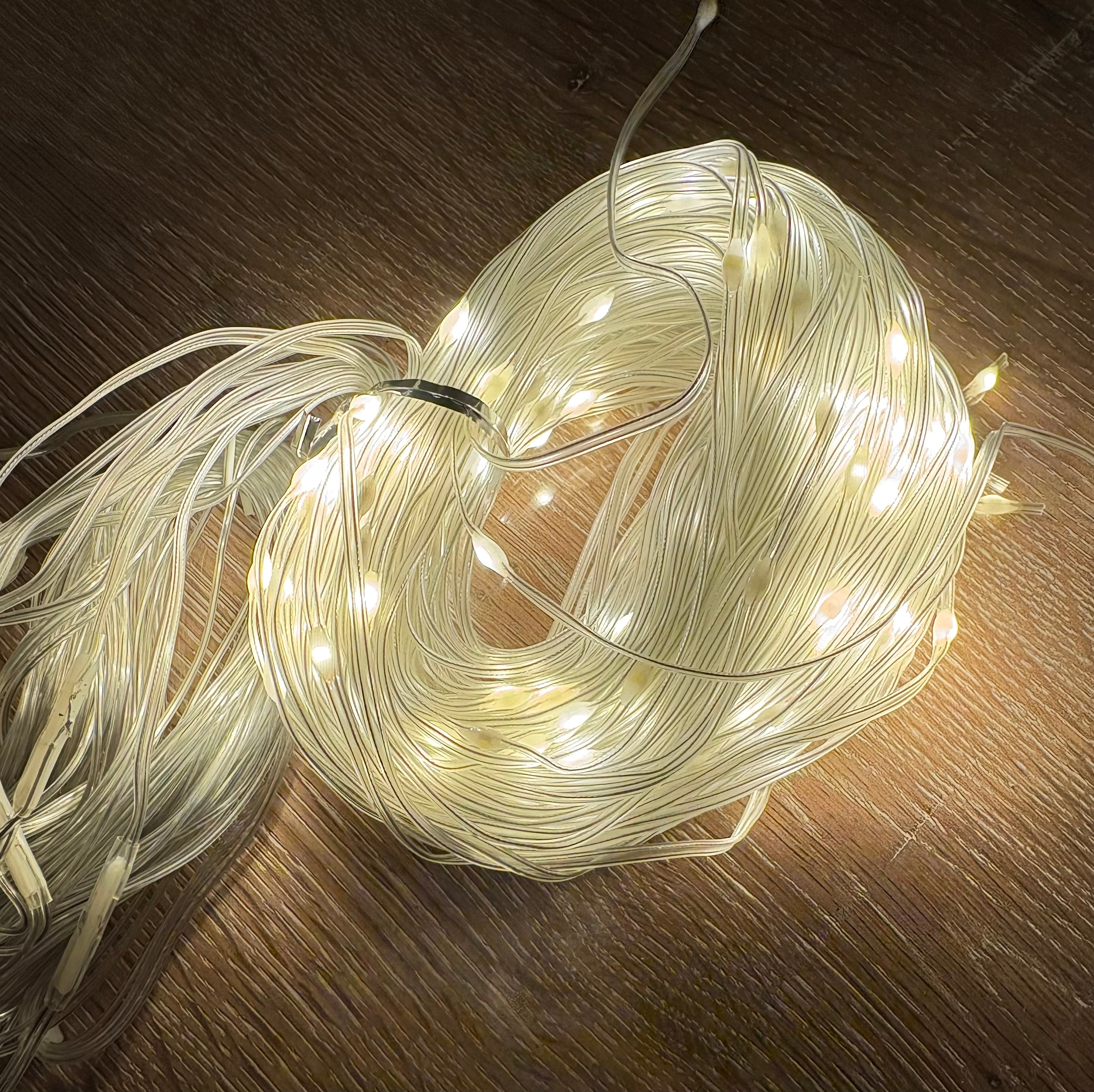 3x3 Perde 240 LED Sarı Işık - 8 Fonksiyonlu