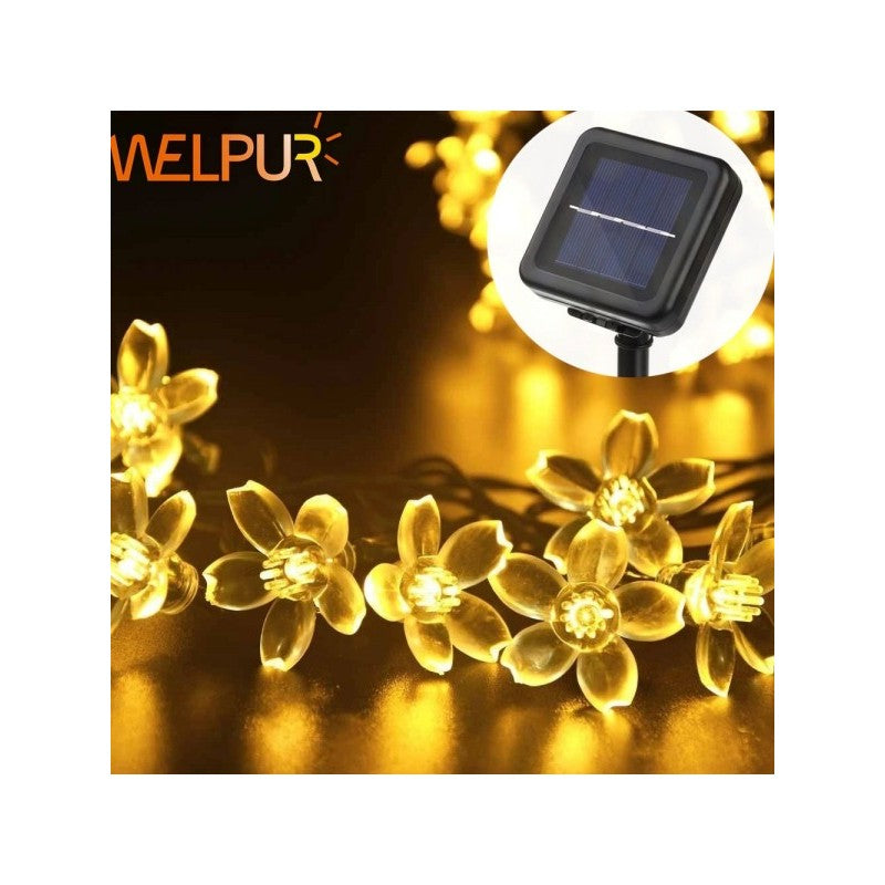 Çiçekli 30 Led Bahçe Lambası