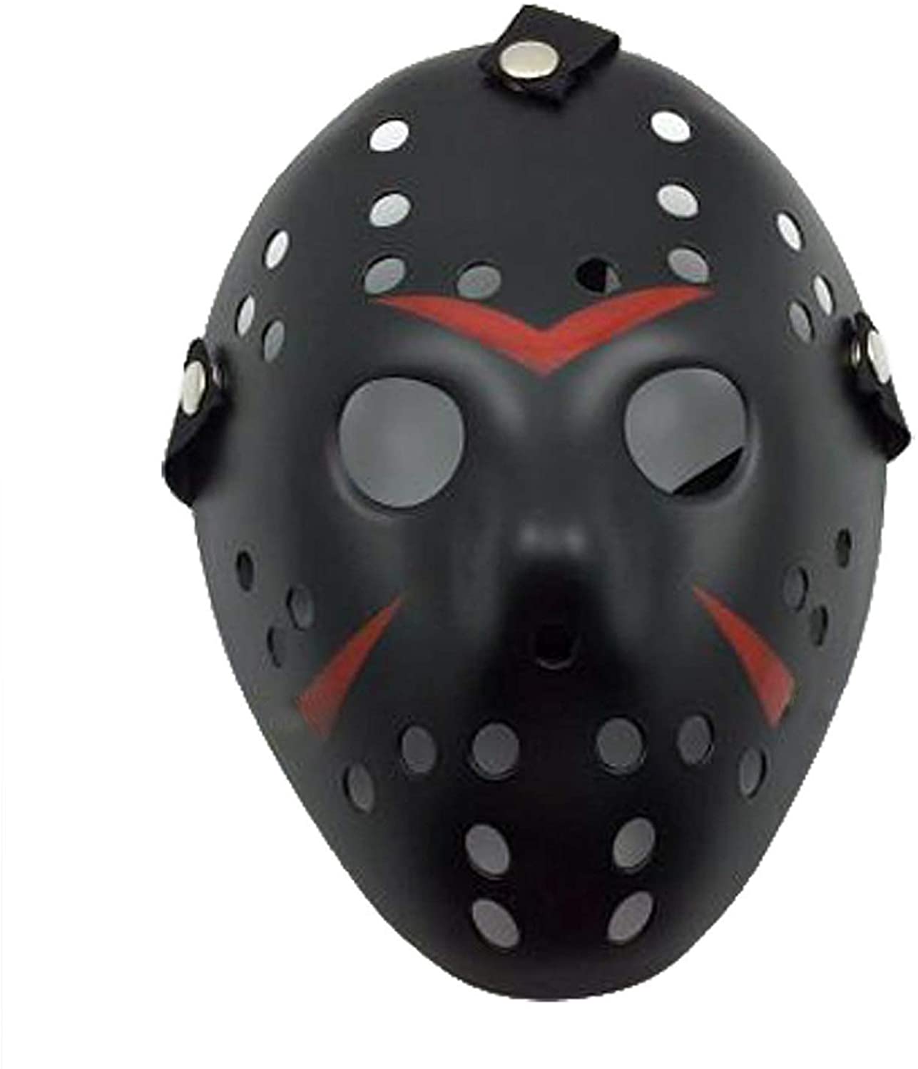 Siyah Kırmızı Çizgili Jason Hannibal Maskesi
