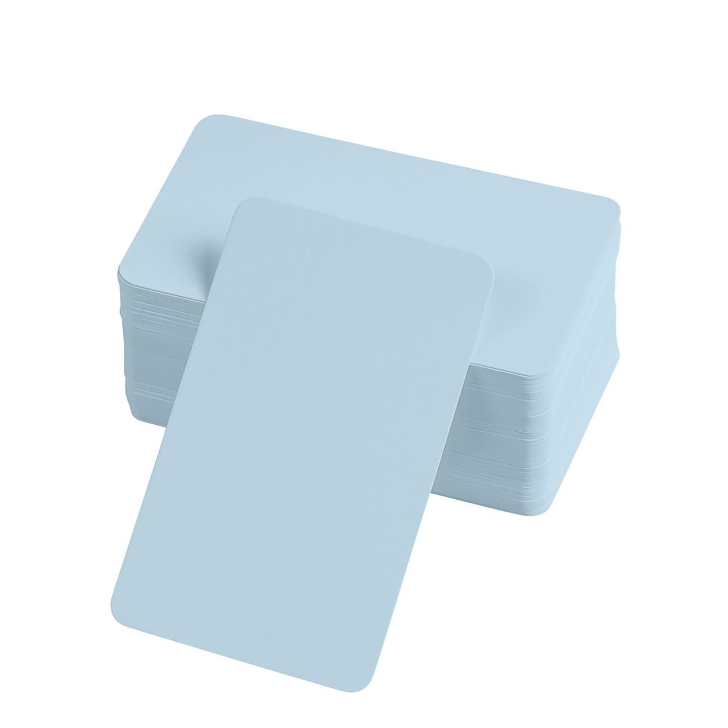 Boş Kelime Kartları 5x8 cm - 50 Adet Oval Kenarlı | Tabu &amp; Not Kartları - Mavi