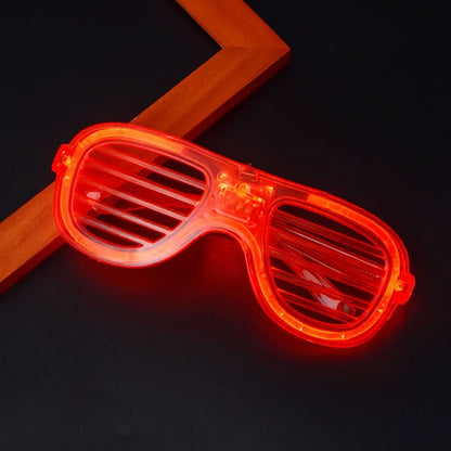 Kırmızı Led Işıklı Parti Gözlüğü - Neon 3 Modlu