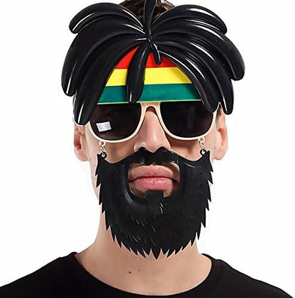 Rasta Peruklu Bob Marley Parti Gözlüğü