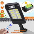 Uzaktan Kumandalı 160 Led Solar Bahçe Lambası