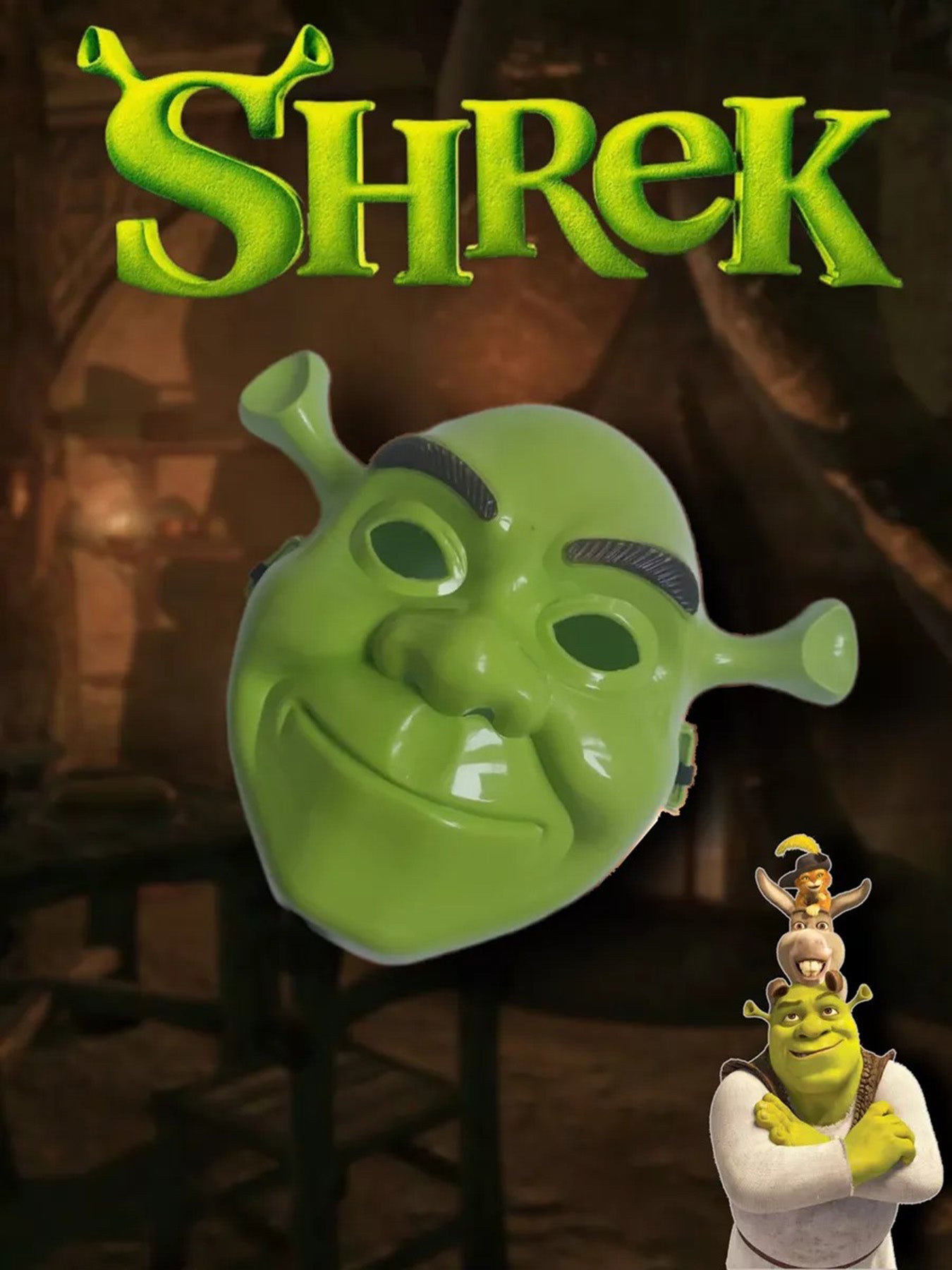 Yeşil Shrek Maskesi